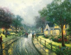 Thomas Kinkade - Hometown Memories painting