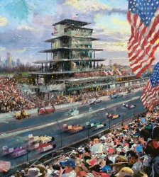 Thomas Kinkade Indianapolis Motor Speedway, 100th Anniversary Study