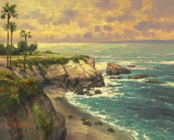 Thomas Kinkade - La Jolla Cove painting