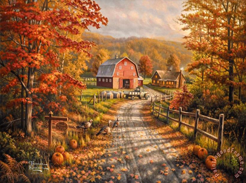 Late Afternoon on The Farm painting - Thomas Kinkade Late Afternoon on The Farm Art Print