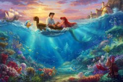 Thomas Kinkade Little Mermaid Falling in Love