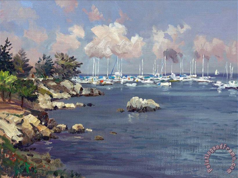 Thomas Kinkade Monterey Marina Art Painting