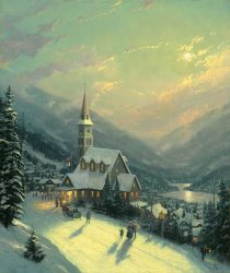 Thomas Kinkade Moonlit Village