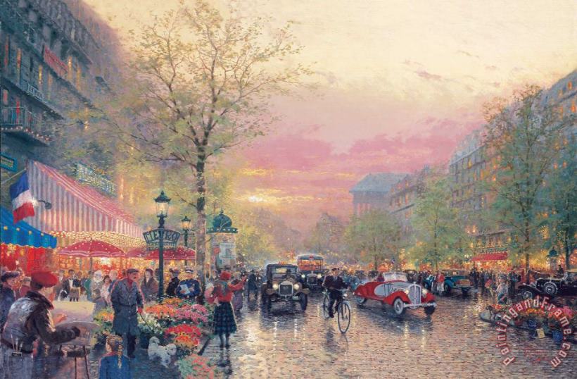 Paris, City of Lights painting - Thomas Kinkade Paris, City of Lights Art Print