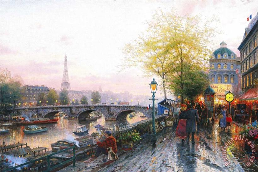 Paris, Eiffel Tower painting - Thomas Kinkade Paris, Eiffel Tower Art Print