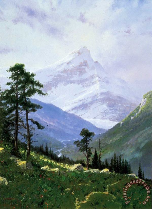 Thomas Kinkade Spring in The Alps Art Painting