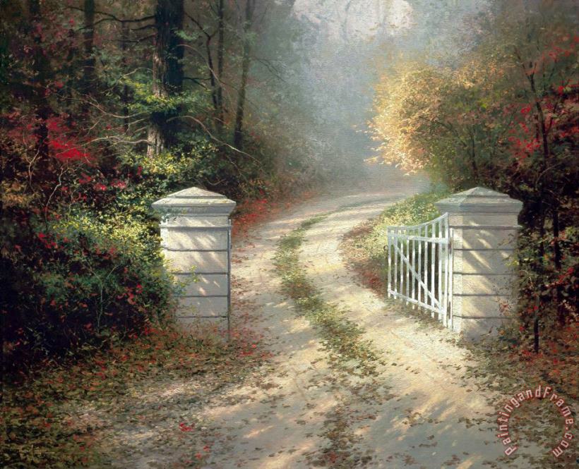 Thomas Kinkade The Autumn Gate Art Painting