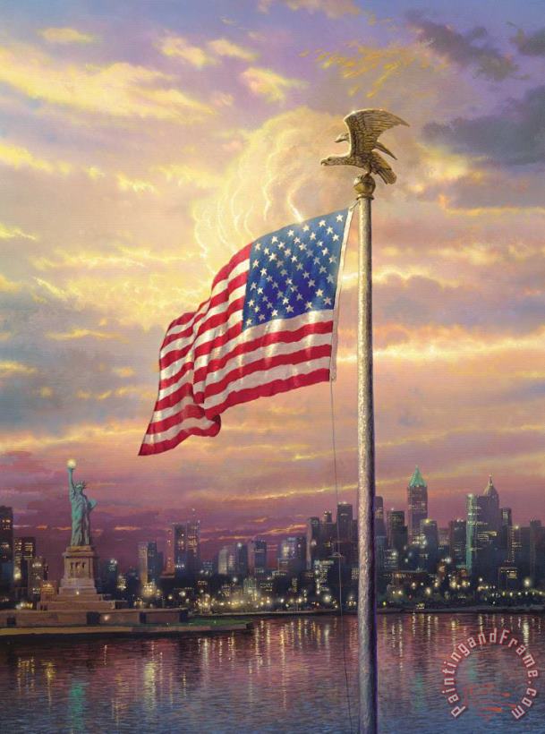 Thomas Kinkade The Light of Freedom Art Print