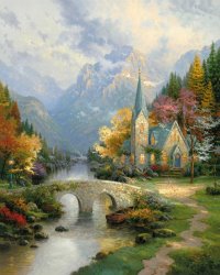 Thomas Kinkade The Mountain Chapel