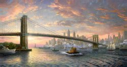 Thomas Kinkade - The Spirit of New York painting
