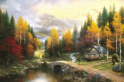 Thomas Kinkade - The Valley of Peace painting