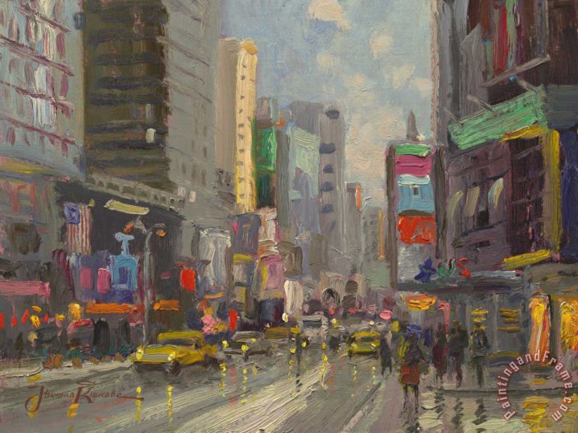 Time Square painting - Thomas Kinkade Time Square Art Print