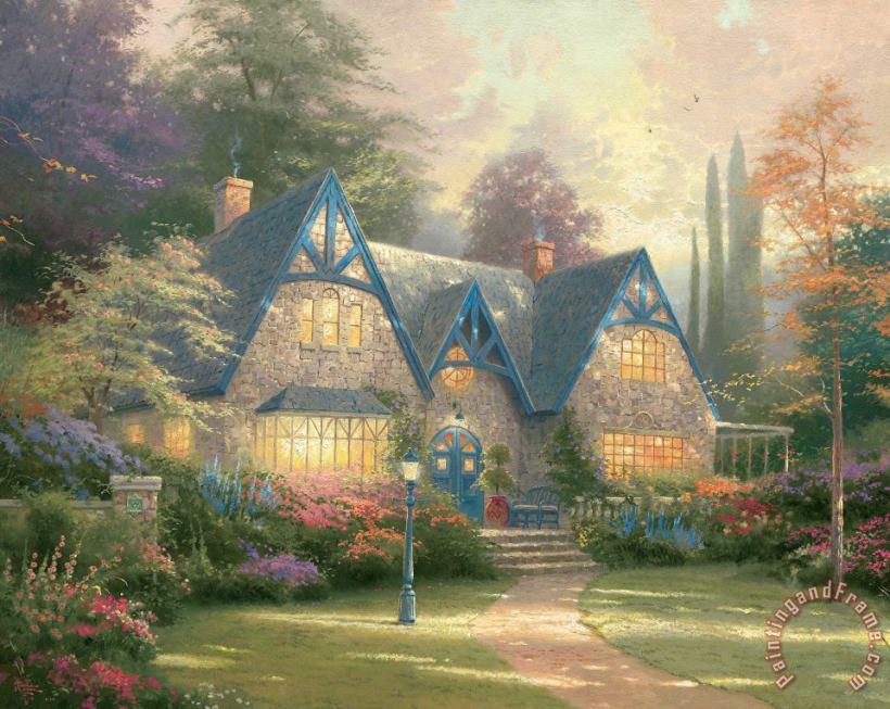 Winsor Manor painting - Thomas Kinkade Winsor Manor Art Print