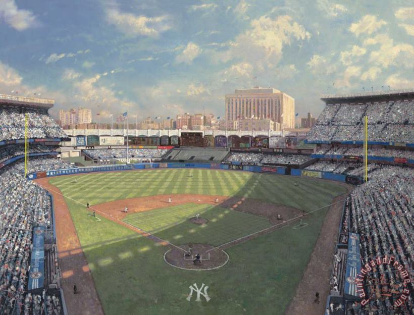 Yankee Stadium painting - Thomas Kinkade Yankee Stadium Art Print