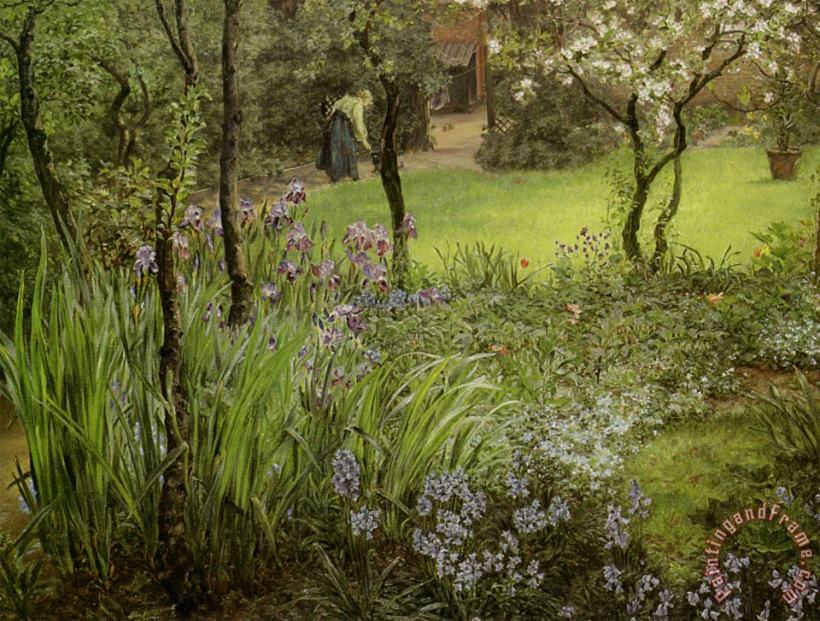 A London Garden painting - Thomas Matthews Rooke A London Garden Art Print
