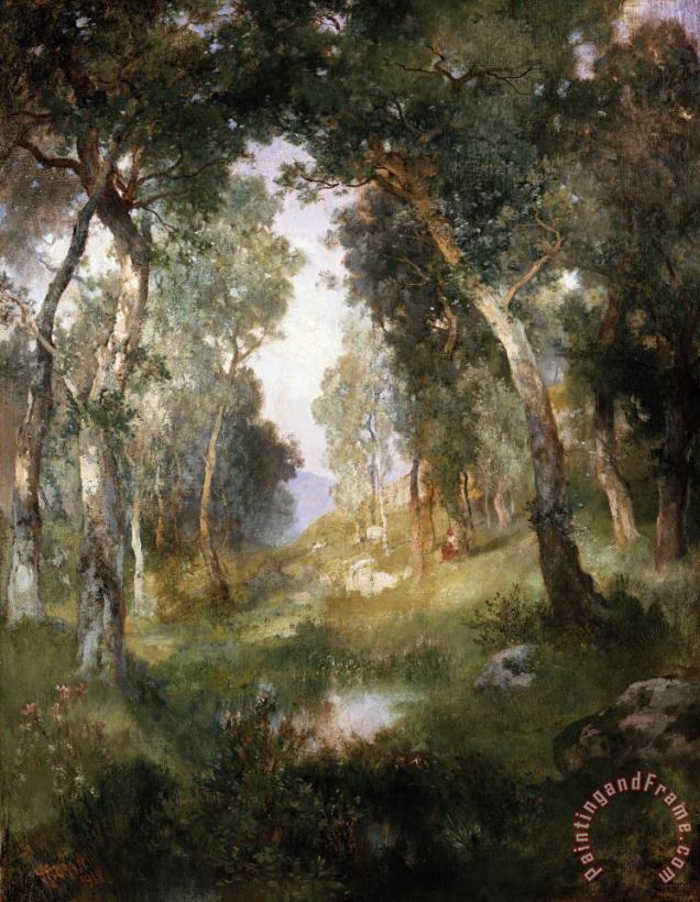 Thomas Moran Forest Glade Art Painting