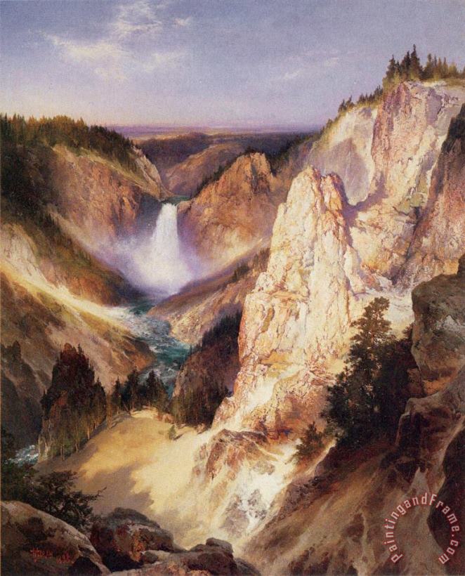 Thomas Moran Great Falls of Yellowstone Art Painting