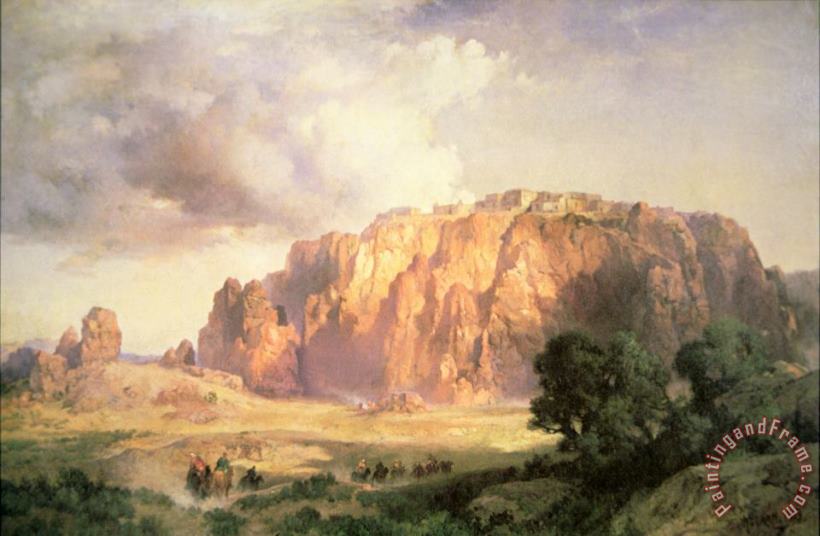 Thomas Moran The Pueblo of Acoma in New Mexico Art Painting