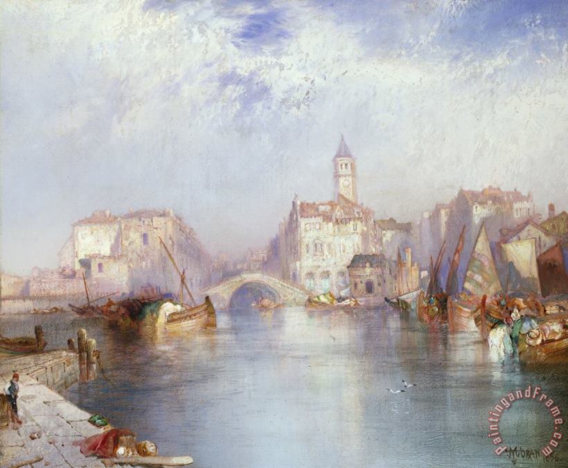 Thomas Moran Venetian Canal Art Painting