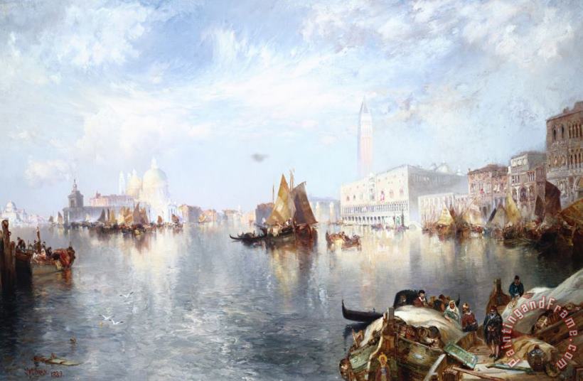 Venetian Grand Canal painting - Thomas Moran Venetian Grand Canal Art Print