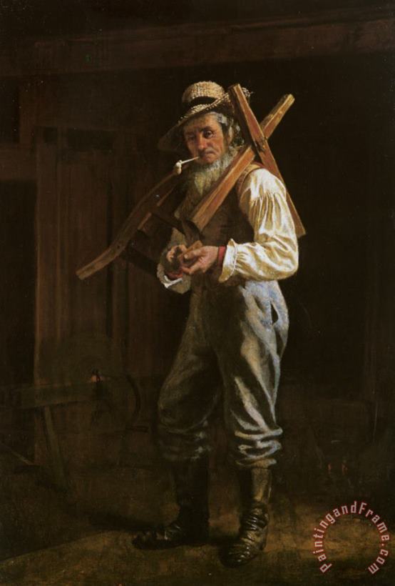 Thomas Waterman Wood Man with Pipe Art Print
