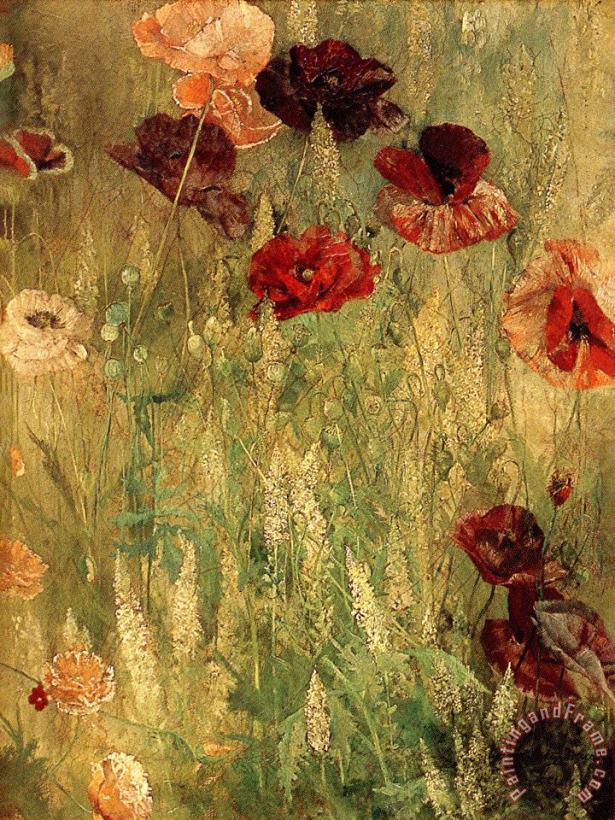 Thomas Wilmer Dewing Poppies And Italian Mignotte Art Painting