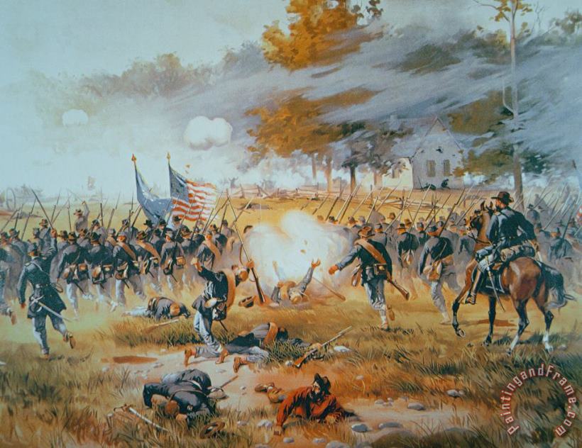 Thure de Thulstrup The Battle of Antietam Art Painting