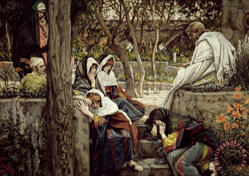 Tissot Jesus at Bethany Art Painting
