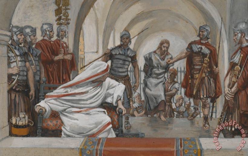 Tissot Jesus Led from Herod to Pilate Art Painting