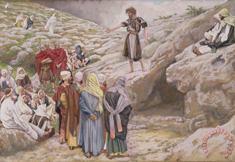 Saint John the Baptist and the Pharisees painting - Tissot Saint John the Baptist and the Pharisees Art Print
