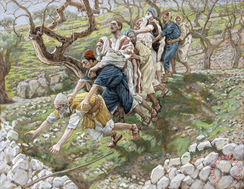 The Blind Leading the Blind painting - Tissot The Blind Leading the Blind Art Print
