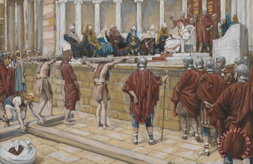 The Judgement on the Gabbatha painting - Tissot The Judgement on the Gabbatha Art Print
