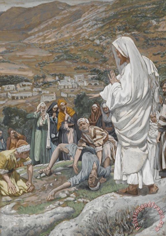 The Possessed Boy at the Foot of Mount Tabor painting - Tissot The Possessed Boy at the Foot of Mount Tabor Art Print