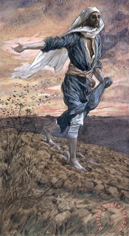 The Sower painting - Tissot The Sower Art Print