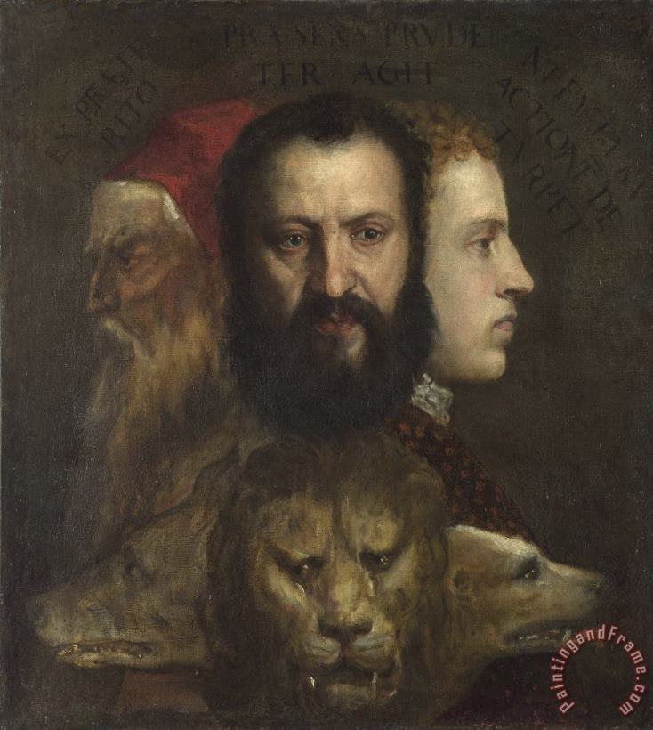 An Allegory of Prudence painting - Titian An Allegory of Prudence Art Print