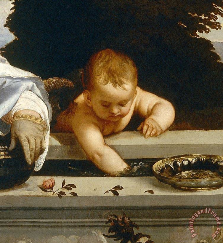 Titian Angel Of Sacred And Profane Love Detail Art Print