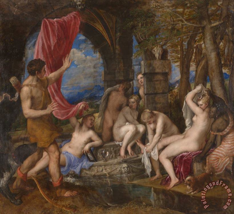 Diana And Actaeon painting - Titian Diana And Actaeon Art Print