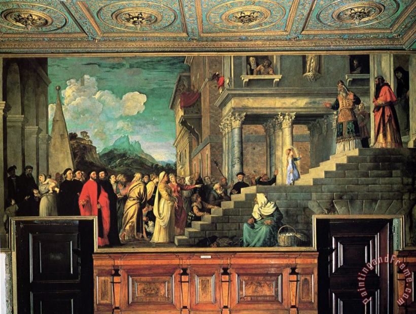 Entry of Mary Into The Temple painting - Titian Entry of Mary Into The Temple Art Print