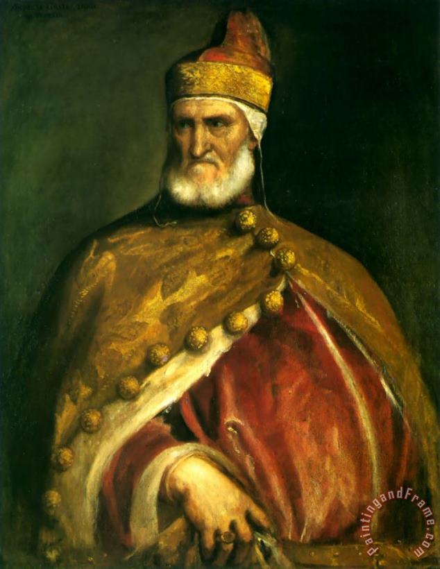 Portrait of Doge Andrea Gritti painting - Titian Portrait of Doge Andrea Gritti Art Print
