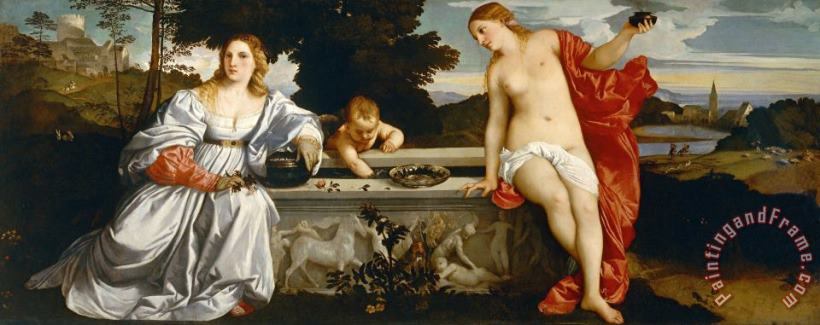 Titian Sacred And Profane Love Art Painting