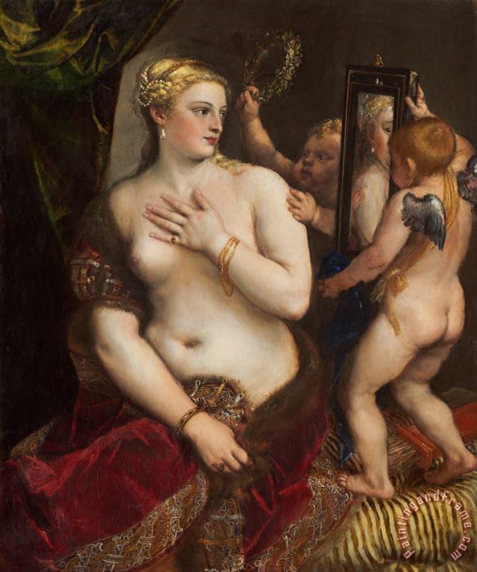 Titian Venus with a Mirror Art Painting