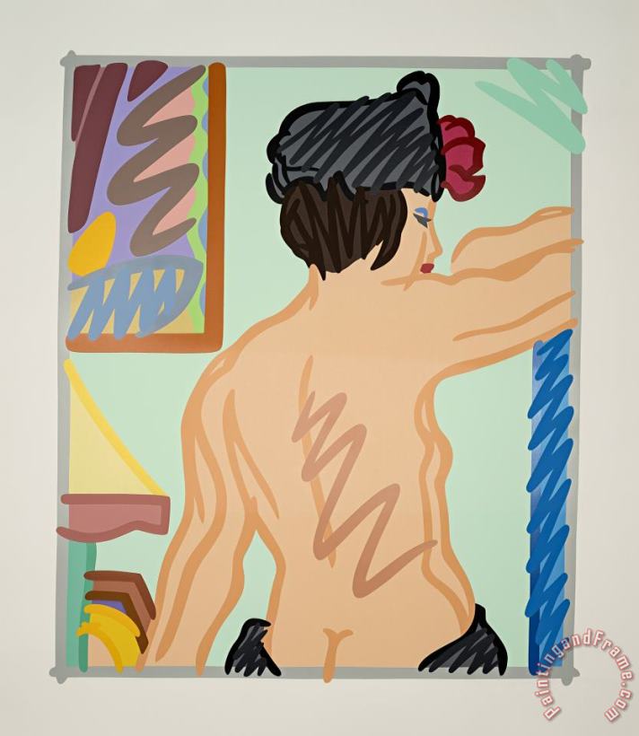 Judy with Black Hat, 1997 painting - Tom Wesselmann Judy with Black Hat, 1997 Art Print