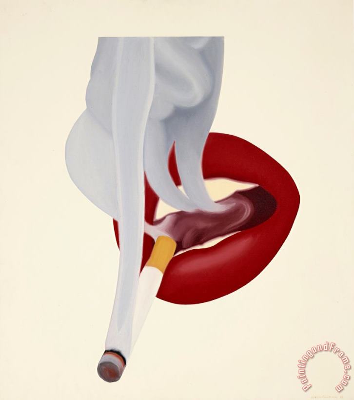 Large Study for Smoker #5 (mouth #19), 1969 painting - Tom Wesselmann Large Study for Smoker #5 (mouth #19), 1969 Art Print