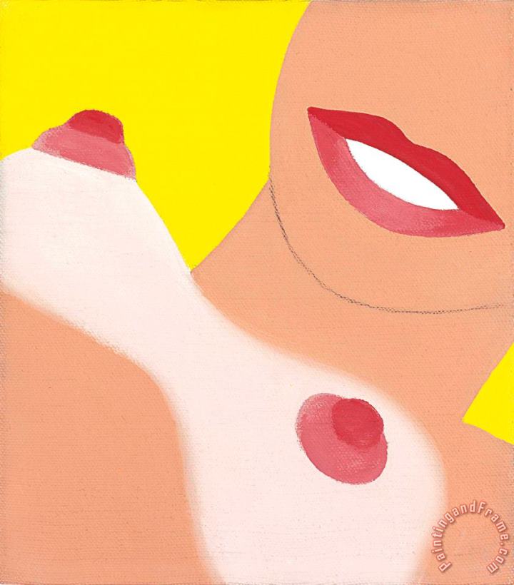 Little Great American Nude #29, 1965 painting - Tom Wesselmann Little Great American Nude #29, 1965 Art Print