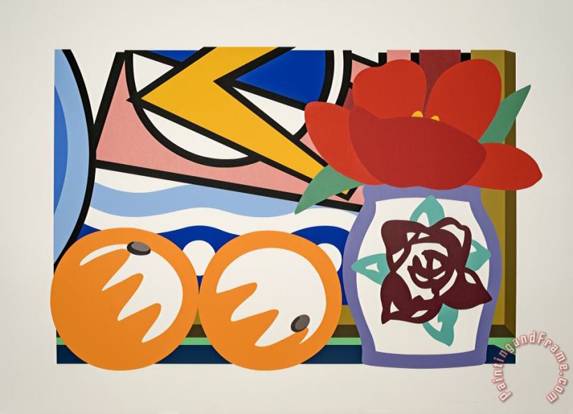 Still Life with Lichtenstein And Two Oranges, 1992 painting - Tom Wesselmann Still Life with Lichtenstein And Two Oranges, 1992 Art Print