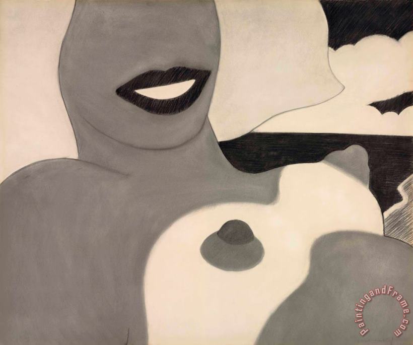 Study for Great American Nude #84, 1965 painting - Tom Wesselmann Study for Great American Nude #84, 1965 Art Print