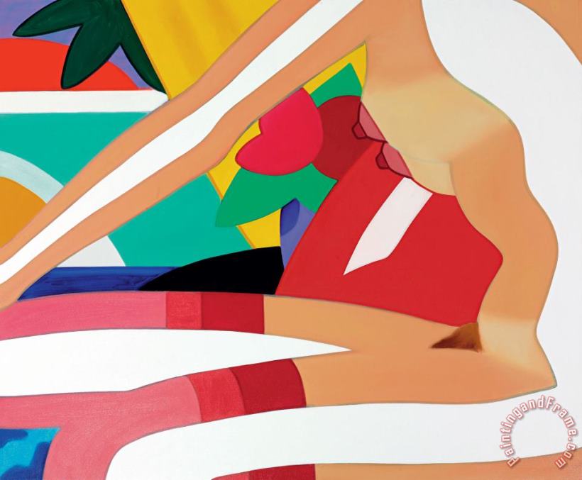 Sunset Nude with Red Stockings, 2003 painting - Tom Wesselmann Sunset Nude with Red Stockings, 2003 Art Print