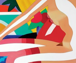 Tom Wesselmann Sunset Nude with Red Stockings, 2003