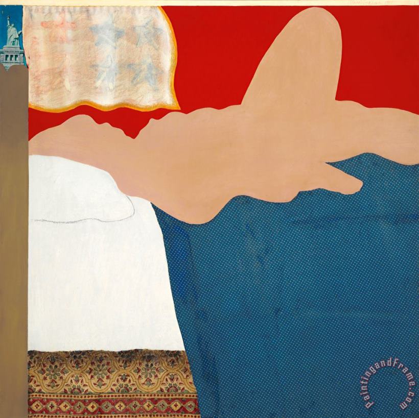 The Great American Nude #13, 1961 painting - Tom Wesselmann The Great American Nude #13, 1961 Art Print