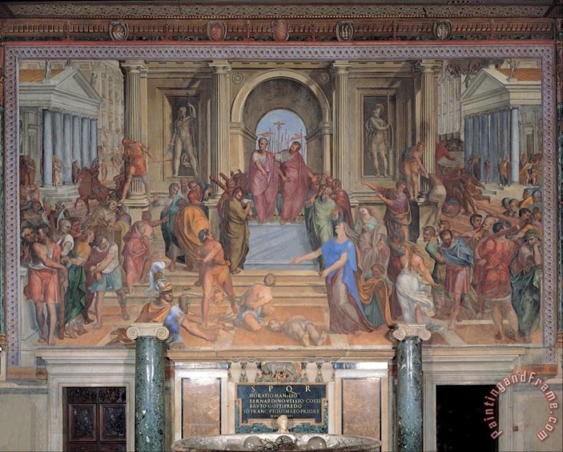 Justice of Brutus painting - Tommaso Laureti Justice of Brutus Art Print
